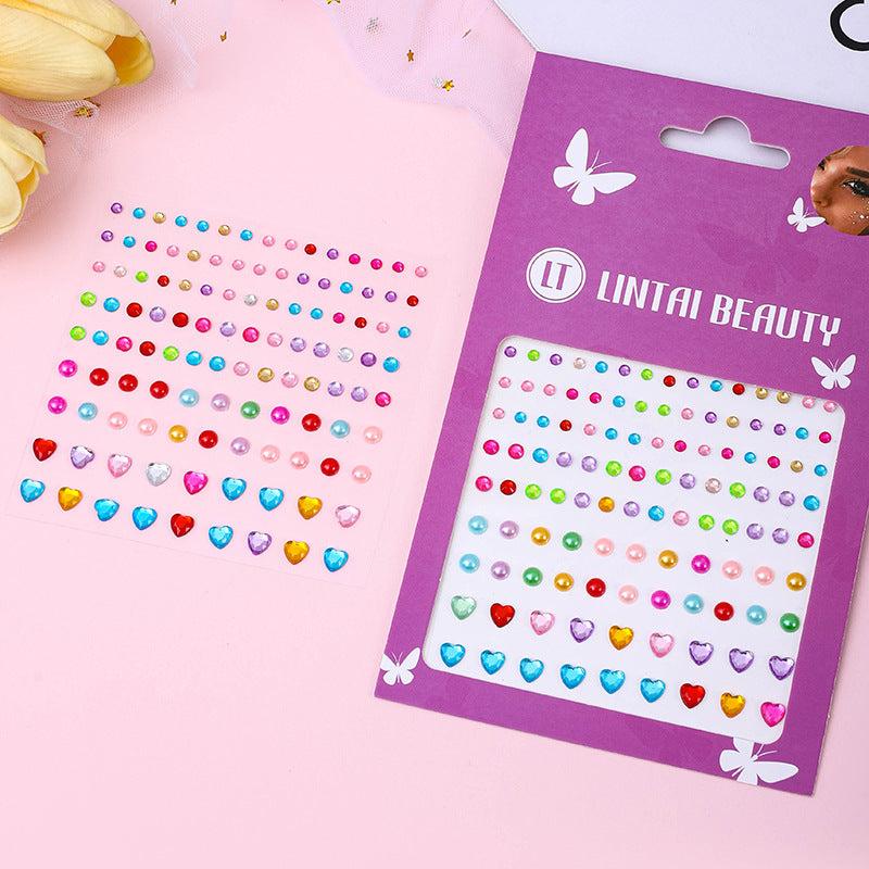Water Droplets Pearl Gemstone Nail Rhinestone Sticker