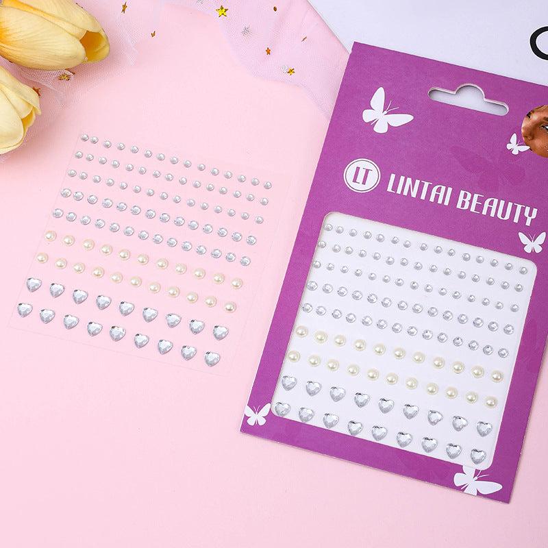 Water Droplets Pearl Gemstone Nail Rhinestone Sticker