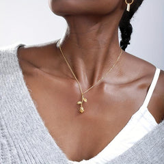 Y2K Vintage Rose Pendant Necklace for Women