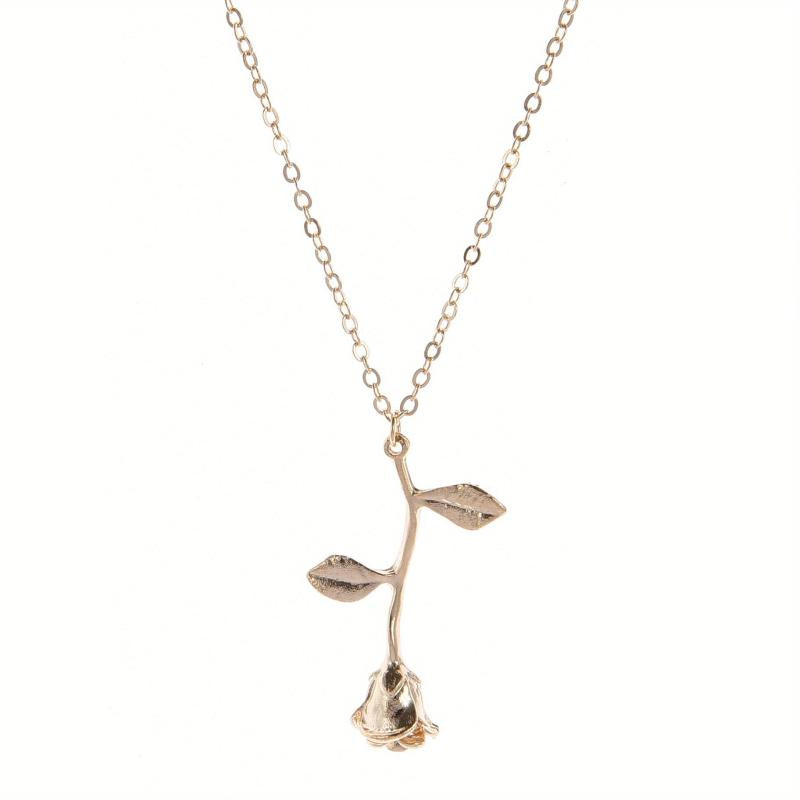 Y2K Vintage Rose Pendant Necklace for Women