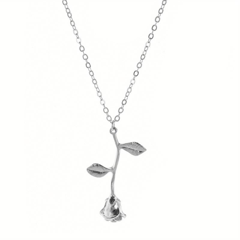 Y2K Vintage Rose Pendant Necklace for Women