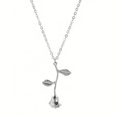 Y2K Vintage Rose Pendant Necklace for Women