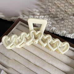 4pcs Love Shape Hair Claw Frosted Plastic Hair Clip Hair Accessories