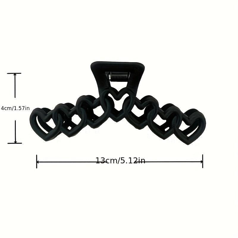 4pcs Love Shape Hair Claw Frosted Plastic Hair Clip Hair Accessories