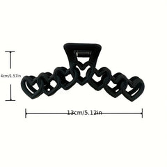 4pcs Love Shape Hair Claw Frosted Plastic Hair Clip Hair Accessories