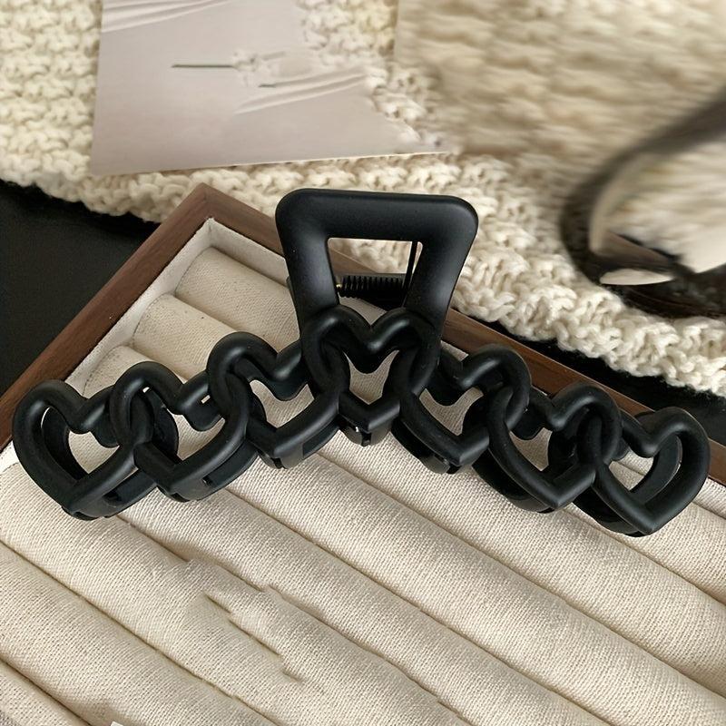 4pcs Love Shape Hair Claw Frosted Plastic Hair Clip Hair Accessories