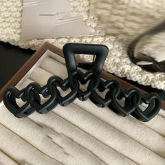 4pcs Love Shape Hair Claw Frosted Plastic Hair Clip Hair Accessories