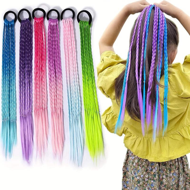 Colorful Synthetic Braids Hair Extensions for Girls