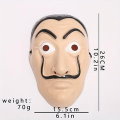 Terrifying Bearded Male Mask Halloween Cosplay Prop