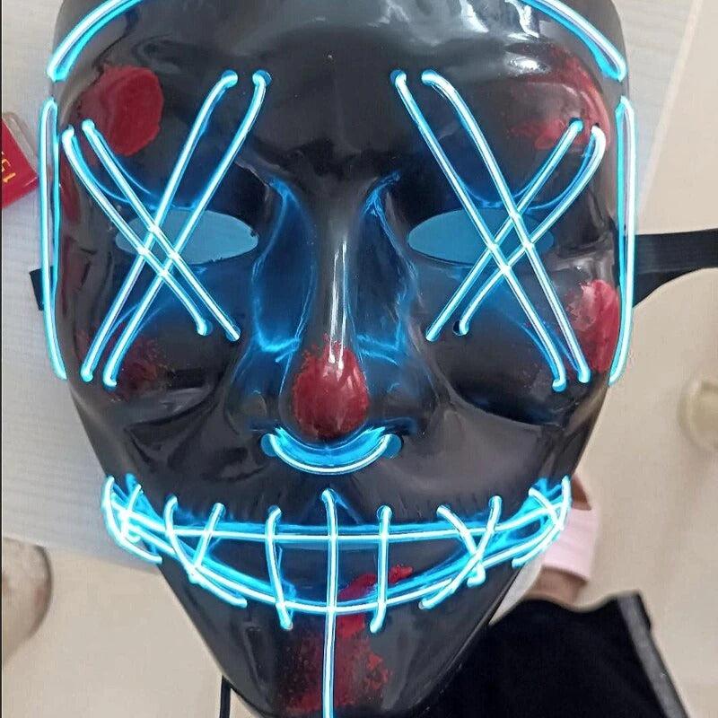Halloween Horror Neon LED Mask Party Cosplay Costume Supplies