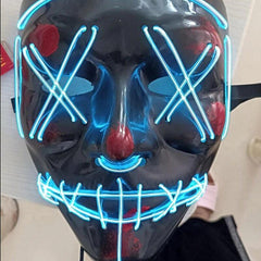 Halloween Horror Neon LED Mask Party Cosplay Costume Supplies