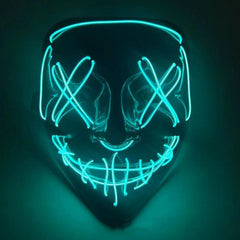 Halloween Horror Neon LED Mask Party Cosplay Costume Supplies