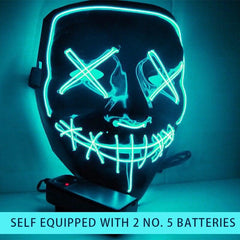 Halloween Horror Neon LED Mask Party Cosplay Costume Supplies
