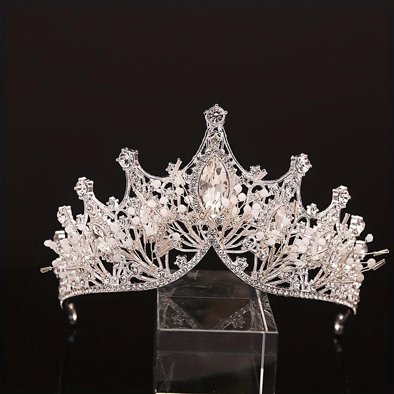 Rhinestone Crown Tiara Bridal High Sense Wedding Photography