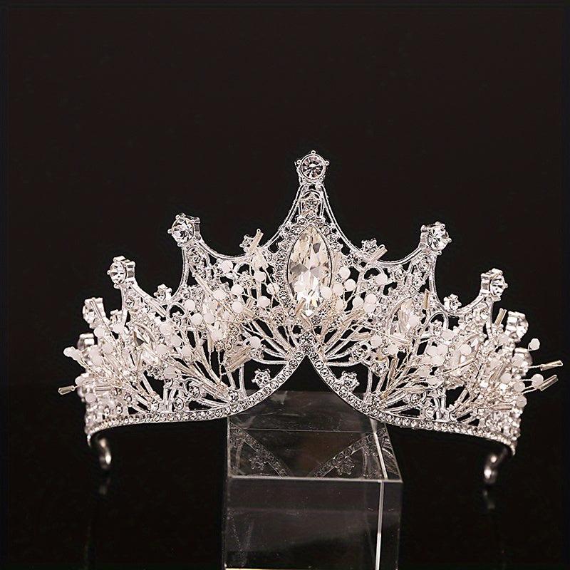 Rhinestone Crown Tiara Bridal High Sense Wedding Photography