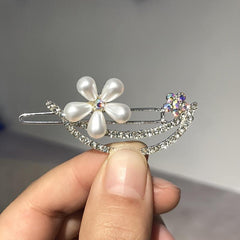 Rhinestone & Pearl Hair Clips Women Girls Hair Decors