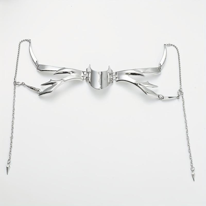 Gothic Cyber Punk Liquid Silver Mask