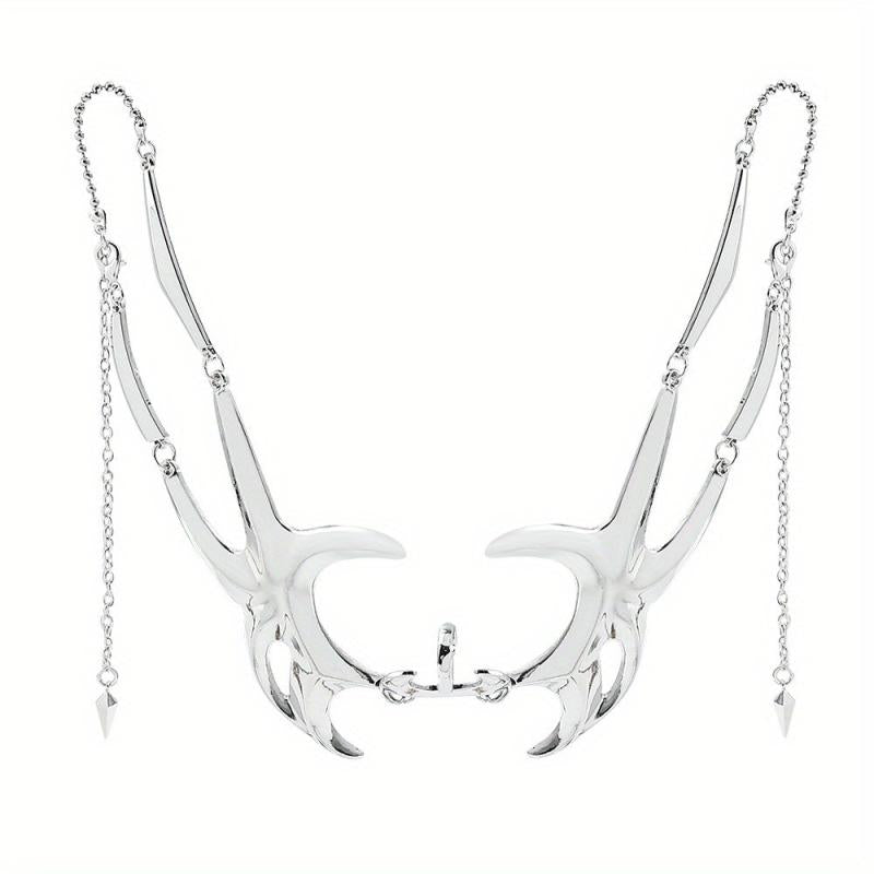 Gothic Cyber Punk Liquid Silver Mask