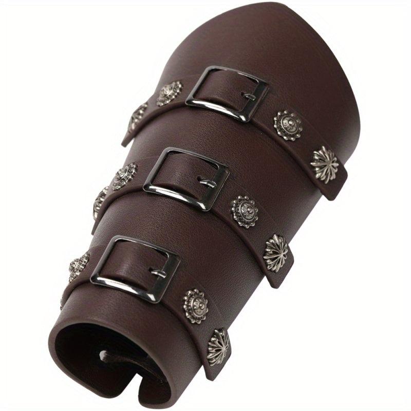 Medieval Battle Knight Arm Bracers Flowers Pattern Arm Guards