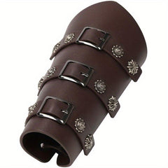 Medieval Battle Knight Arm Bracers Flowers Pattern Arm Guards