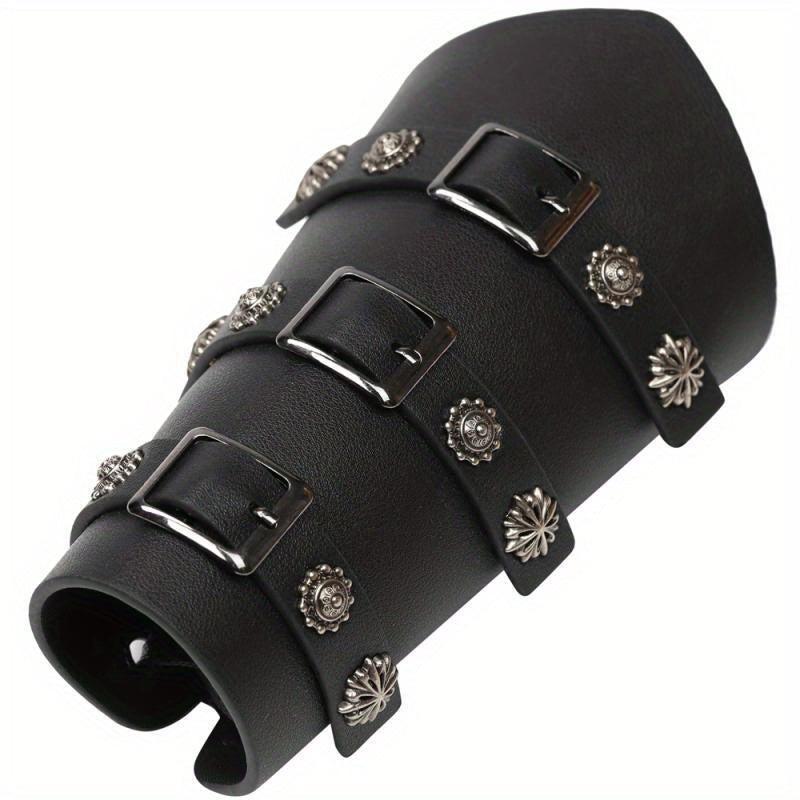 Medieval Battle Knight Arm Bracers Flowers Pattern Arm Guards