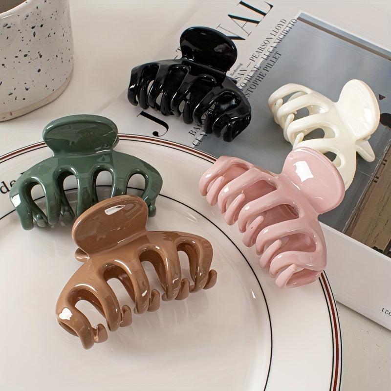 5PCS Set Women Large Hair Claw Hair Clip Barrette Hair Accessories