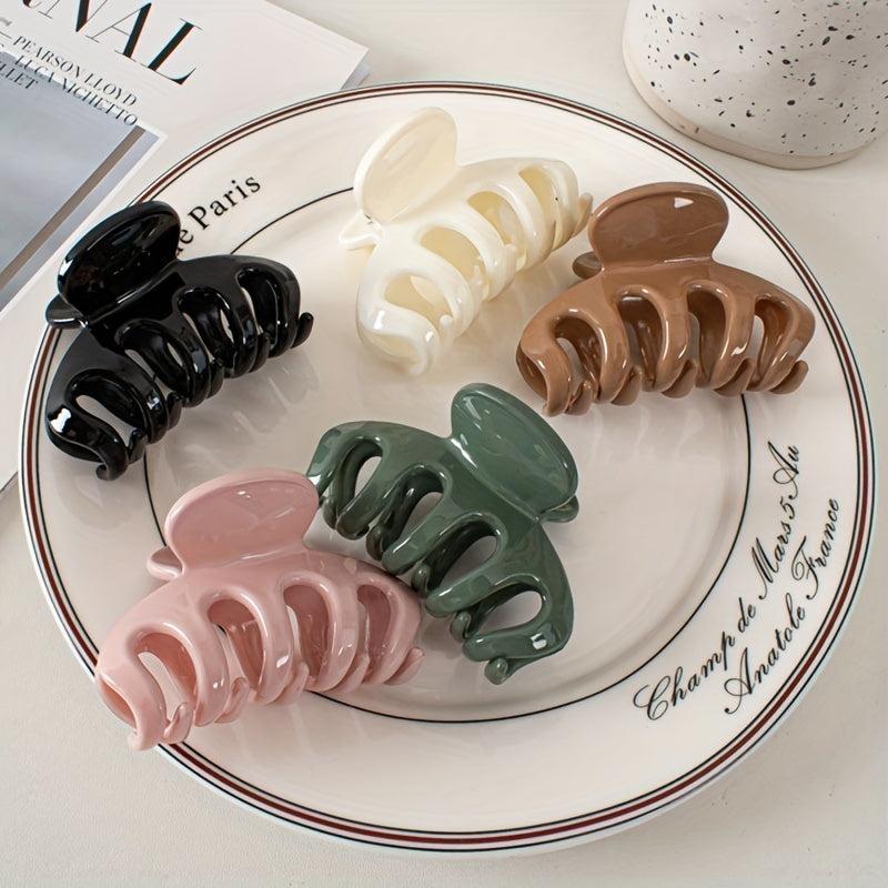 5PCS Set Women Large Hair Claw Hair Clip Barrette Hair Accessories