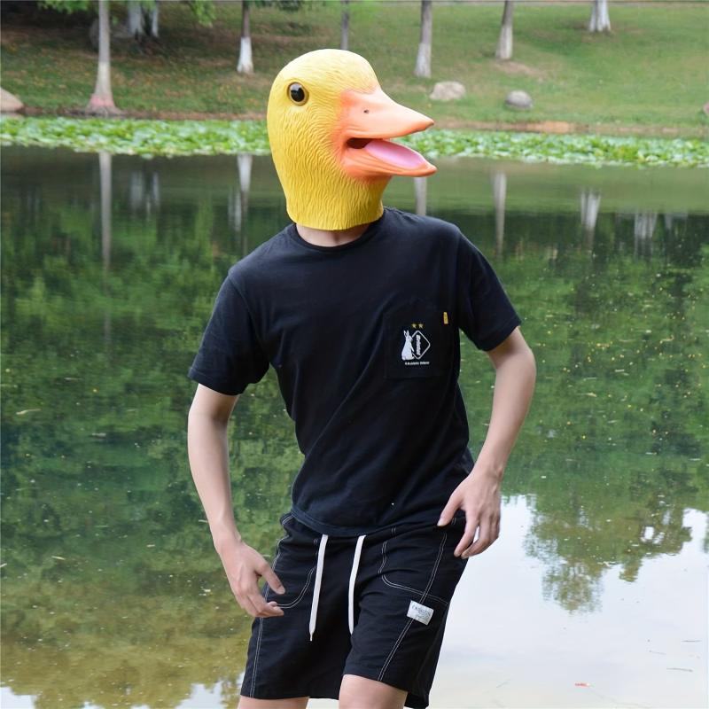 Duck Face Mask Halloween Mask Latex Animal Mask Novelty Duck Costume