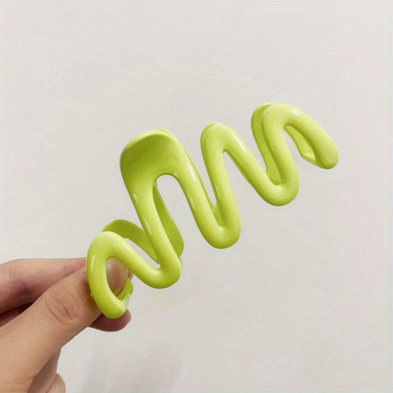 1pc Candy Sweet Wavy Hair Clip Hair Claw