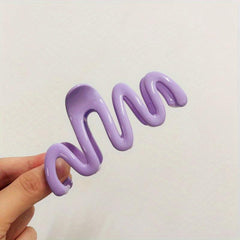 1pc Candy Sweet Wavy Hair Clip Hair Claw