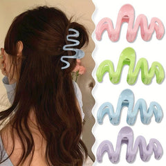 1pc Candy Sweet Wavy Hair Clip Hair Claw