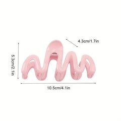 1pc Candy Sweet Wavy Hair Clip Hair Claw