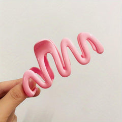 1pc Candy Sweet Wavy Hair Clip Hair Claw