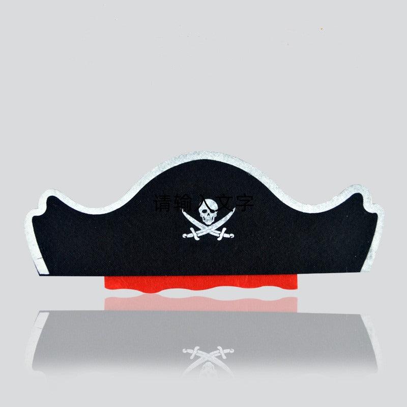 Pirate Eye Mask Felt Hat Costume Halloween Decoration