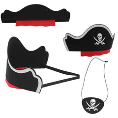 Pirate Eye Mask Felt Hat Costume Halloween Decoration