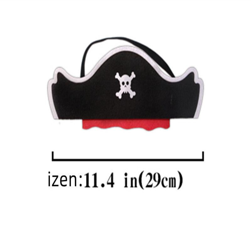 Pirate Eye Mask Felt Hat Costume Halloween Decoration