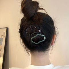 Plastic Medium Size Hair Clip Women Cloud Hollowed Clip Hair Accessories
