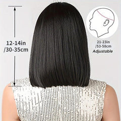 Short Straight Bob Wig Women Afro Wig Natural Looking Synthetic Wig