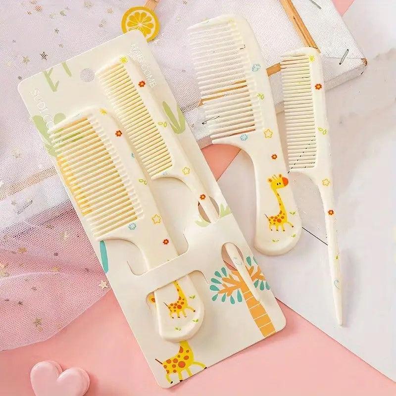 2pcs Girls Portable Hair Comb Set Anti Static Plastic
