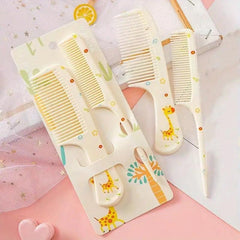 2pcs Girls Portable Hair Comb Set Anti Static Plastic