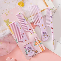 2pcs Girls Portable Hair Comb Set Anti Static Plastic