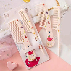 2pcs Girls Portable Hair Comb Set Anti Static Plastic