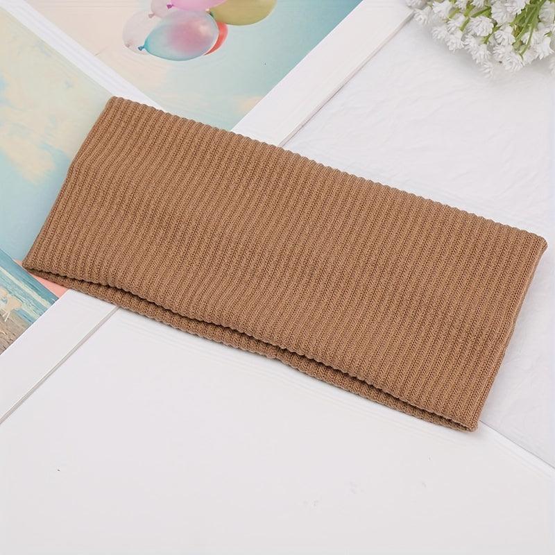 Sports Weaving Headband Unisex Wide Brimmed Knitted Headband