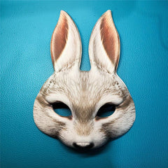 Rabbit Mask Halloween Masquerade Party Costume Animals Face Mask