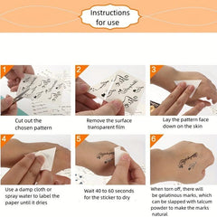 Halloween Tattoo Face Stickers Stereo Face Horror Waterproof Tattoo Stickers