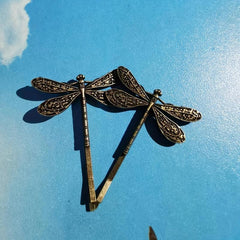 Vintage Dragonfly Hairpin Bronze Bridal Headwear Wedding Hairpin