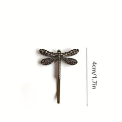 Vintage Dragonfly Hairpin Bronze Bridal Headwear Wedding Hairpin