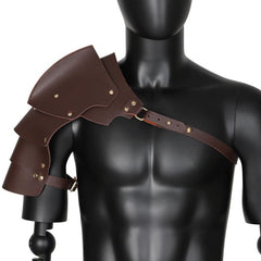 Steampunk Adjustable Men's Shoulder Armor Halloween Cosplay PU Leather Props