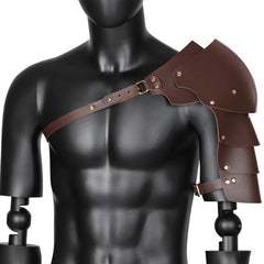 Steampunk Adjustable Men's Shoulder Armor Halloween Cosplay PU Leather Props