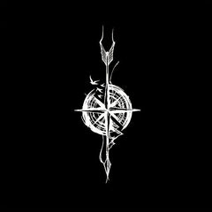 Compass Herbal Tattoo Stickers Waterproof